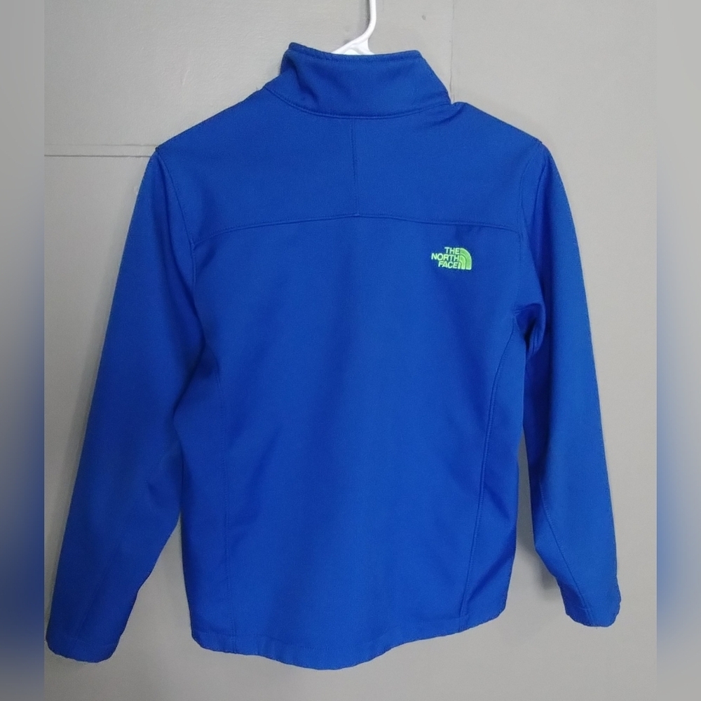 The North Face Windwall Blue Boys Jacket with Lime Accents (14-16) - Picture 2 of 12